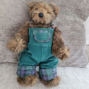 Ashton Drake Gallery Teddy Bears 1995 Vintage Bear Green Corduroy Overalls